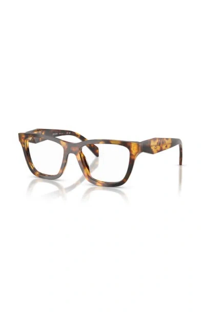 Prada 54mm Butterfly Optical Glasses In Brown