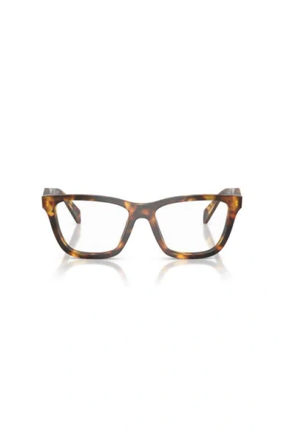 Prada 54mm Butterfly Optical Glasses In Brown