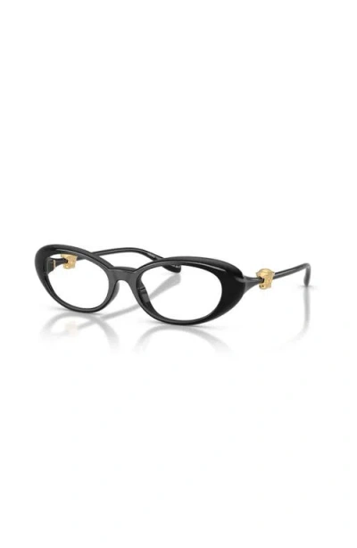 Versace 52mm Oval Optical Glasses In Brown