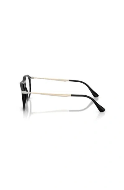 Persol 49mm Rectangle Optical Glasses In Brown