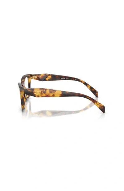 Prada 54mm Butterfly Optical Glasses In Brown