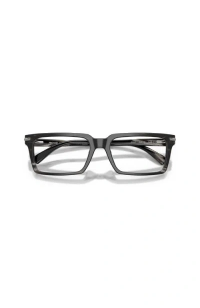 Michael Kors 56mm Rectangle Optical Glasses In Brown
