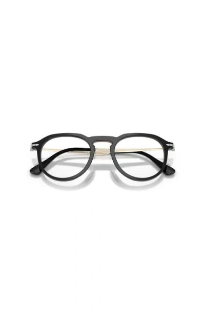 Persol 49mm Rectangle Optical Glasses In Brown