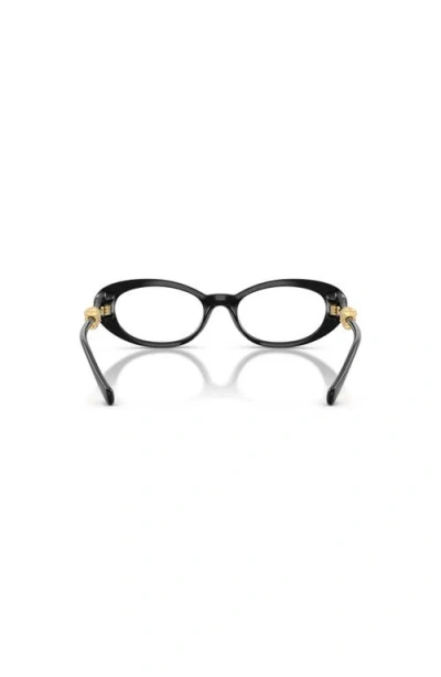 Versace 52mm Oval Optical Glasses In Brown