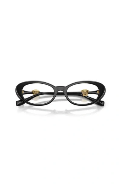 Versace 52mm Oval Optical Glasses In Brown
