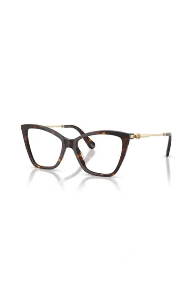Swarovski 51mm Cat Eye Optical Glasses In Brown