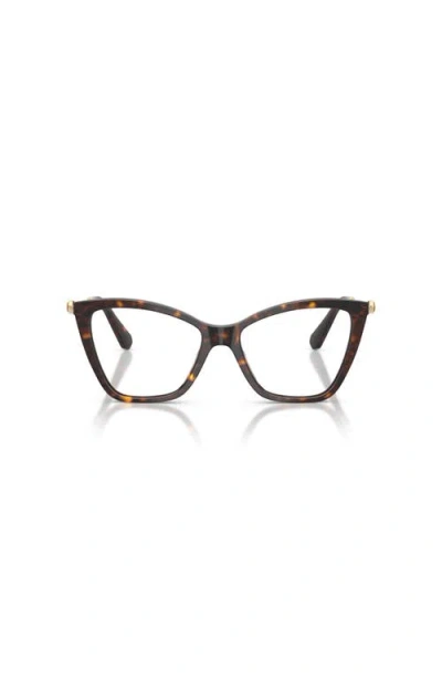 Swarovski 51mm Cat Eye Optical Glasses In Brown