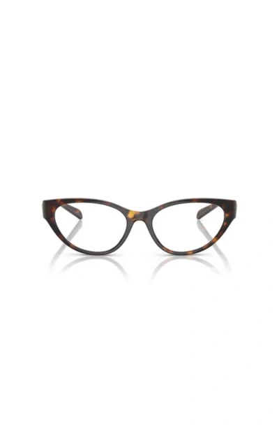 Versace 52mm Cat Eye Optical Glasses In Brown