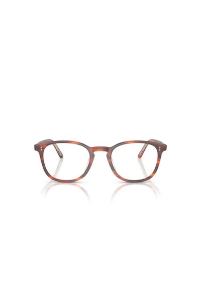 Oliver Peoples 49mm Square Optical Glasses In Brown