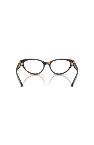Versace 52mm Cat Eye Optical Glasses In Brown