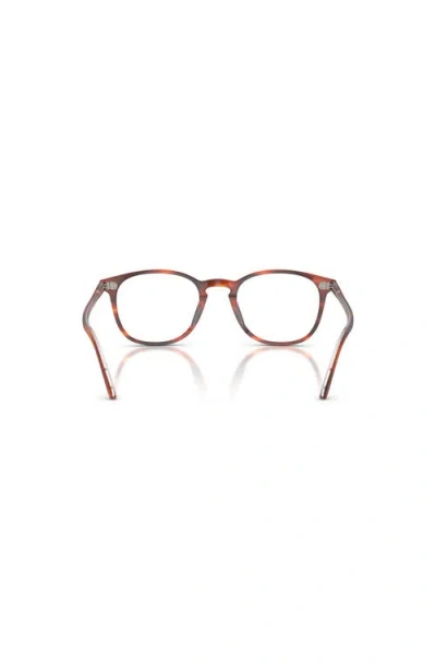 Oliver Peoples 49mm Square Optical Glasses In Brown