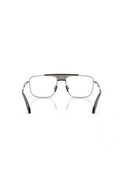 Moncler 56mm Rectangle Optical Glasses In Brown