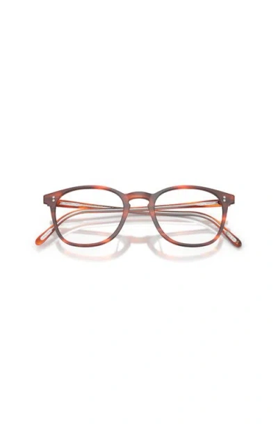 Oliver Peoples 49mm Square Optical Glasses In Brown