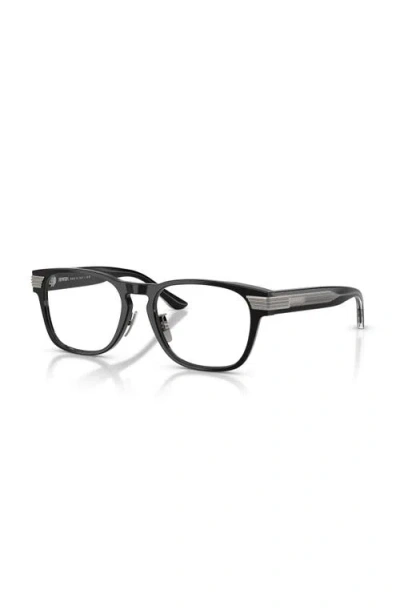 Ferrari 52mm Rectangle Optical Glasses In Black