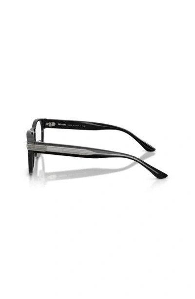 Ferrari 52mm Rectangle Optical Glasses In Black