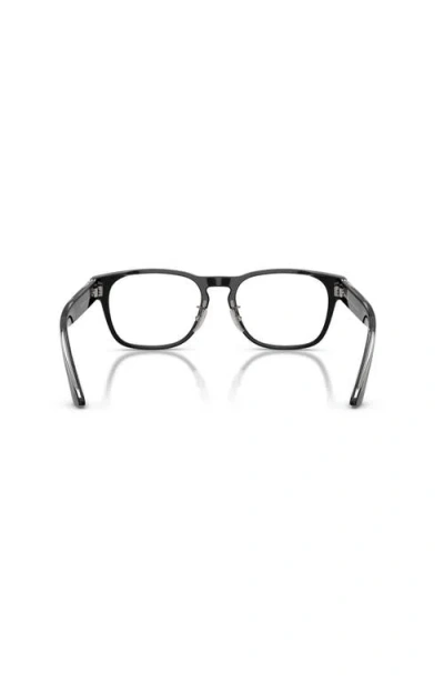 Ferrari 52mm Rectangle Optical Glasses In Black