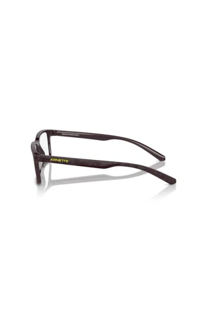 Arnette 55mm Rectangle Optical Glasses In Red