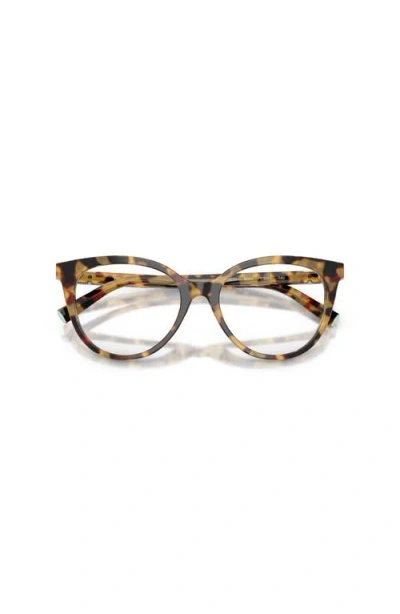 Tiffany & Co . 51mm Cat Eye Optical Glasses In Brown