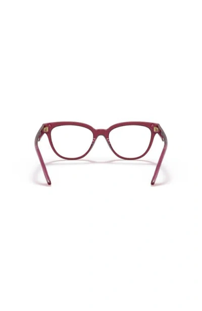 Versace 54mm Cat Eye Optical Glasses In Red