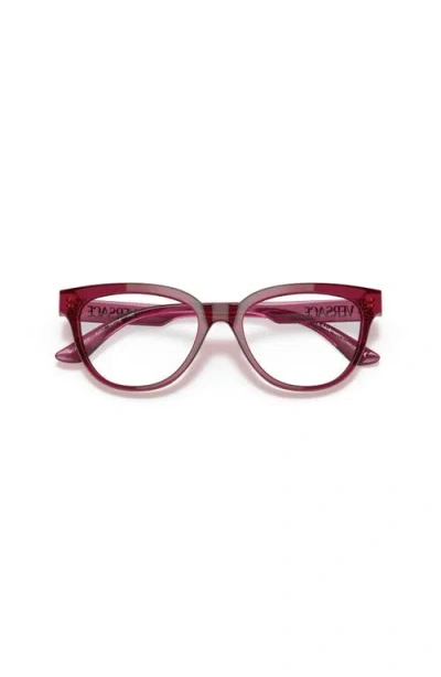 Versace 54mm Cat Eye Optical Glasses In Red