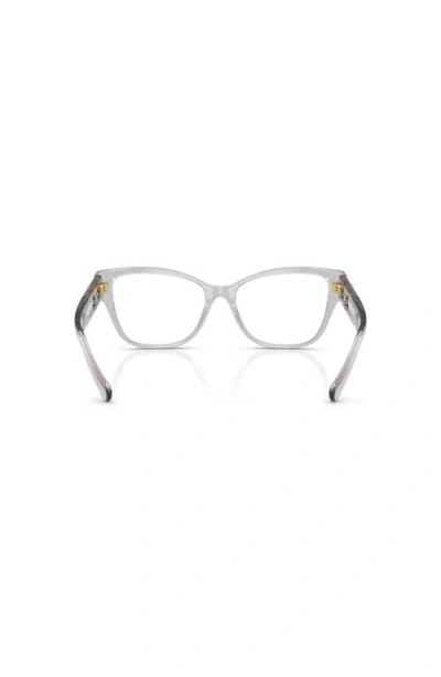 Versace 54mm Rectangle Optical Glasses In Gray