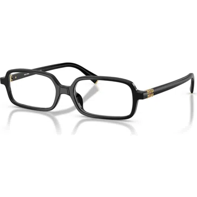 Miu Miu 51mm Rectangle Optical Glasses In Blue