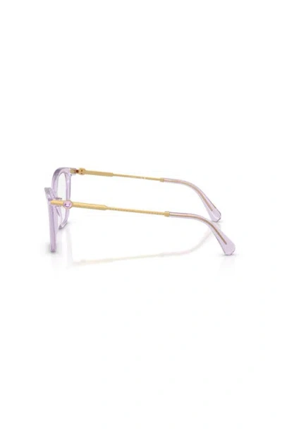Swarovski 53mm Cat Eye Optical Glasses In Purple