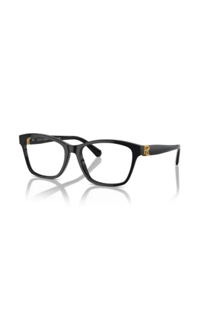 Ralph Lauren 56mm Cat Eye Optical Glasses In Black