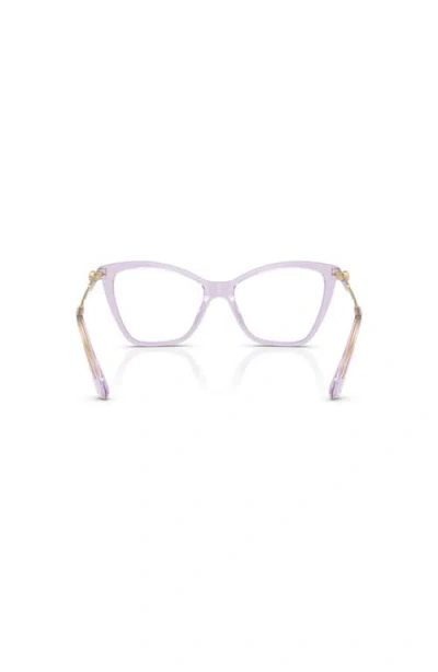 Swarovski 53mm Cat Eye Optical Glasses In Purple