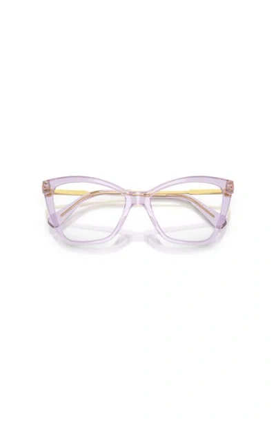 Swarovski 53mm Cat Eye Optical Glasses In Purple
