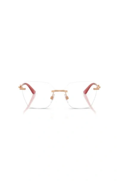 Dolce & Gabbana Dolce&gabbana 56mm Cat Eye Optical Glasses In Pink