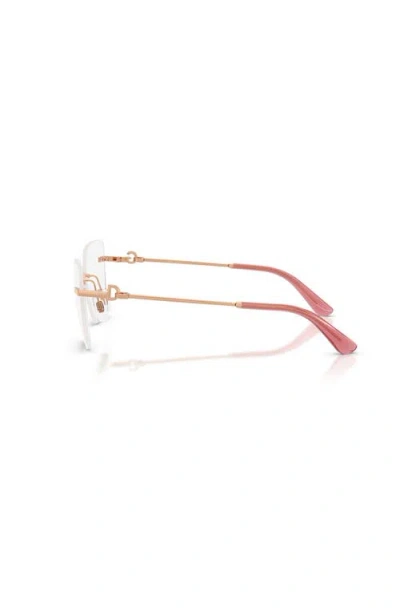 Dolce & Gabbana Dolce&gabbana 56mm Cat Eye Optical Glasses In Pink