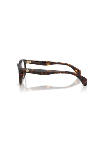 Moncler 50mm Rectangle Optical Glasses In Brown