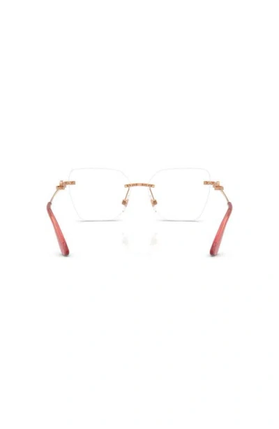 Dolce & Gabbana Dolce&gabbana 56mm Cat Eye Optical Glasses In Pink