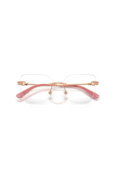 Dolce & Gabbana Dolce&gabbana 56mm Cat Eye Optical Glasses In Pink