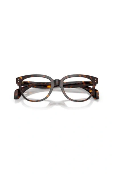 Moncler 50mm Rectangle Optical Glasses In Brown