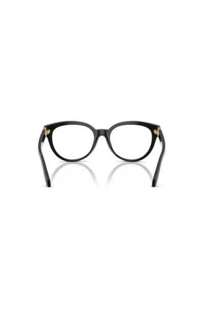 Versace 51mm Round Optical Glasses In Black