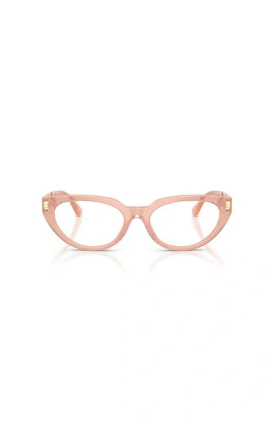 Versace 52mm Cat Eye Optical Glasses In Pink