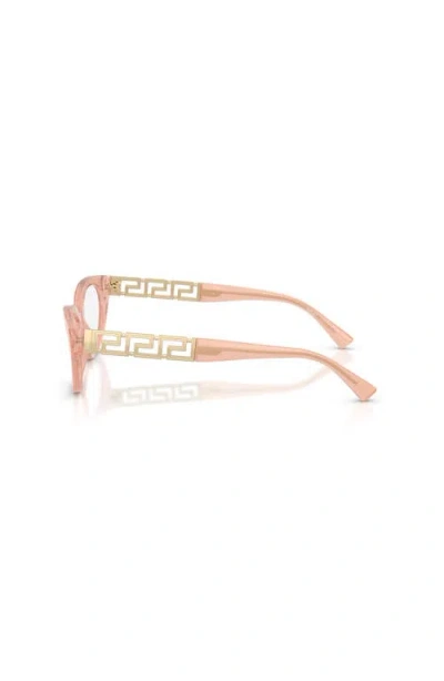Versace 52mm Cat Eye Optical Glasses In Pink