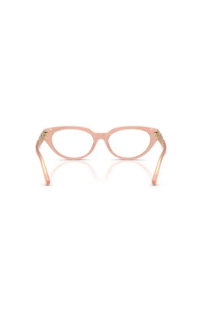 Versace 52mm Cat Eye Optical Glasses In Pink