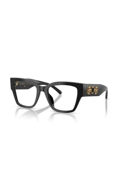 Dolce & Gabbana Dolce&gabbana 53mm Butterfly Optical Glasses In Black