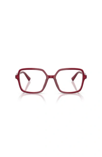 Jimmy Choo 53mm Square Optical Glasses In Red