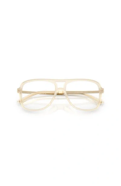 Jimmy Choo 55mm Pilot Optical Glasses In Metallic