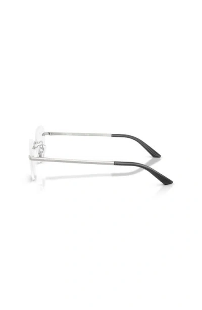 Versace 55mm Irregular Optical Glasses In Silver