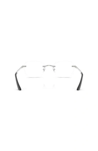 Versace 55mm Irregular Optical Glasses In Silver