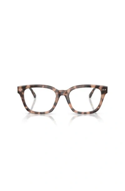 Ralph Lauren 52mm Rectangle Optical Glasses In Brown