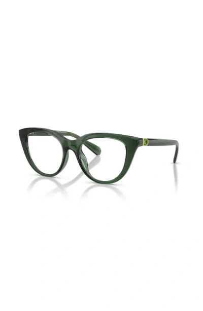 Swarovski 51mm Cat Eye Optical Glasses In Green
