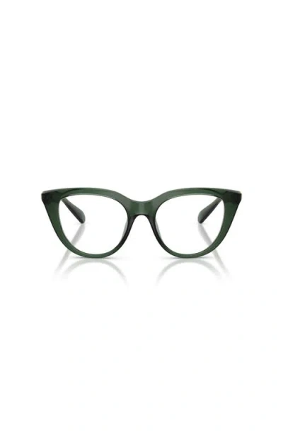 Swarovski 51mm Cat Eye Optical Glasses In Green
