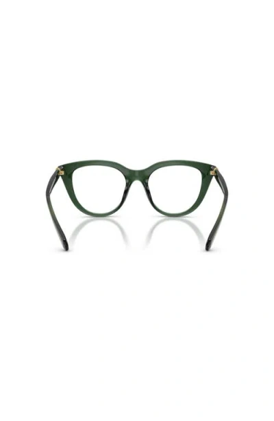 Swarovski 51mm Cat Eye Optical Glasses In Green