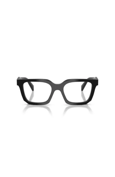 Prada 52mm Irregular Optical Glasses In Black